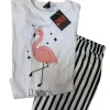 Pigiama Donna Corto 100% Cotone THINK PINK 2001 Outlet