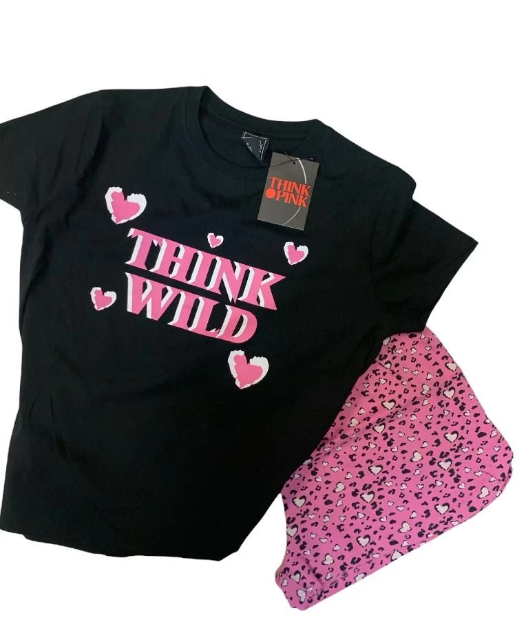 Pigiama Donna Corto 100% Cotone THINK PINK 2010 Outlet 1 Pigiama Donna Corto 100% Cotone THINK PINK 2010 Outlet