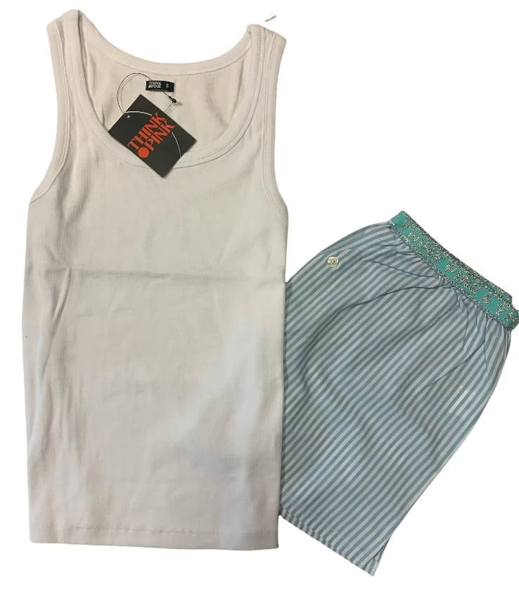 Pigiama Donna Canottiera Corto 100% Cotone THINK PINK 2023 Outlet 1 Pigiama Donna Canottiera Corto 100% Cotone THINK PINK 2023 Outlet