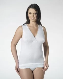 Canottiera Donna Spalla Larga Forma Seno 100% COTONE Nottingham VL3025