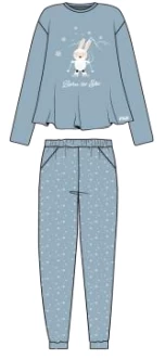 Pigiama Donna Fila 4067 Cotone Caldo Invernale