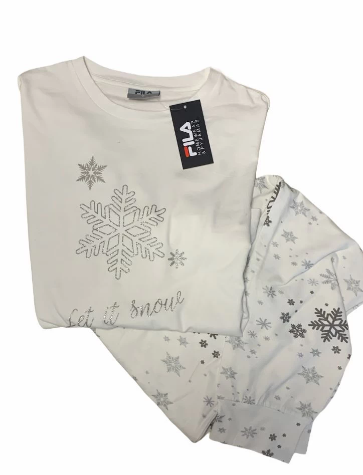 Pigiama Donna Fila 4069 Cotone Caldo Invernale 2 Pigiama Donna Fila 4069 Cotone Caldo Invernale - immagine 2