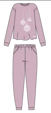 Pigiama Donna Fila 4070 Cotone Caldo Invernale