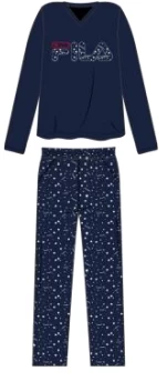 Pigiama Donna Fila 4072 Cotone Caldo Invernale