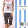 Pigiama Donna Corto Canottiera 100% Cotone Karelpiu' 4401
