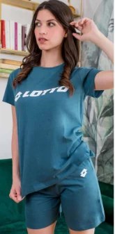 Completo Donna Corto Cotone 100% Lotto 5165 Outlet 3 Completo Donna Corto Cotone 100% Lotto 5165 Outlet - immagine 3