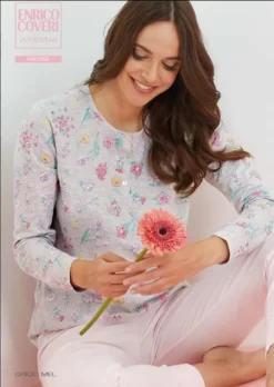 Pigiama Donna Cotone Jersey Enrico Coveri 5204 Outlet