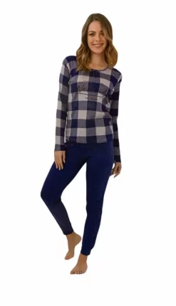 Pigiama Donna 100% Caldo Cotone Il Granchio 6004