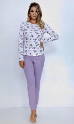 Pigiama Donna Lungo 100% Cotone Jersey Il Granchio Lady 414