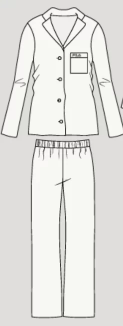 Pigiama Donna Raso Aperto Fila 4039 Pezzo Unico Campionario Special Price