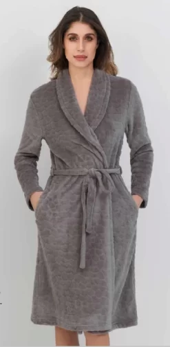 Vestaglia Donna Incrociata Coral Pile Linclalor 88551