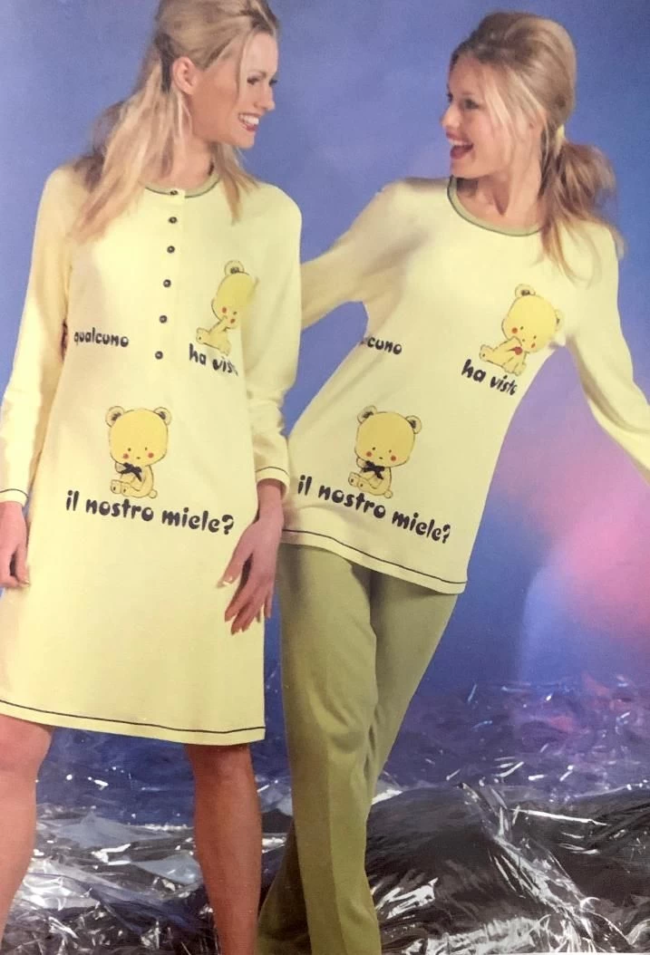 Camicia Da Notte Abito Casa 100% COTONE Interlock Linclalor 91911 Outlet 1 Camicia Da Notte Abito Casa 100% COTONE Interlock Linclalor 91911 Outlet