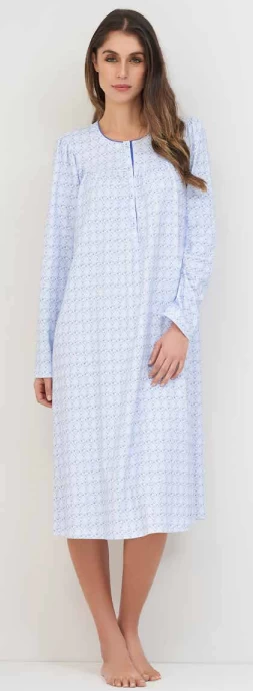 Camicia Da Notte Cotone Caldo Interlock Invernale Linclalor 92628 1 Camicia Da Notte Cotone Caldo Interlock Invernale Linclalor 92628