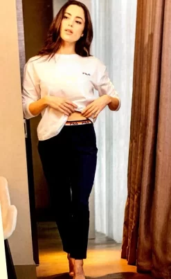 Pigiama Donna Cotone Caldo Invernale Fila 4073 -Lingerie Femminile Negozio b4073