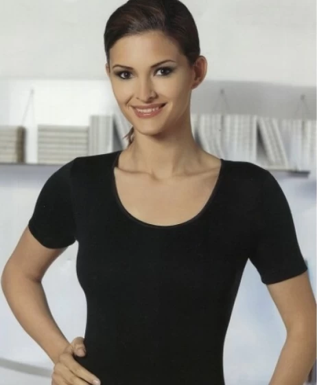 Maglia Donna Mezza Manica Caldo Cotone Nottingham TM1111 1 Maglia Donna Mezza Manica Caldo Cotone Nottingham TM1111