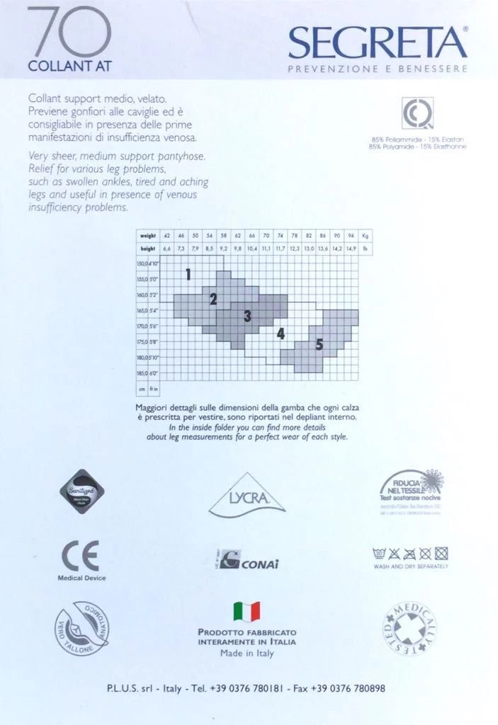 Collant Segreta 70 Compressione Graduata IBICI 2 Collant Segreta 70 Compressione Graduata IBICI - immagine 2