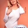 Body Donna Maglia Manica Lunga Samar Art.Rosa