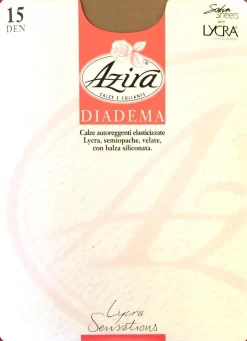 Calza Autoreggenti Elasticizzata Velata Opaca Azira 15DEN Diadema