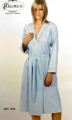 Vestaglia Donna Incrociata Cotone Piquet Edelweiss Pezzo Unico Scontatissimo