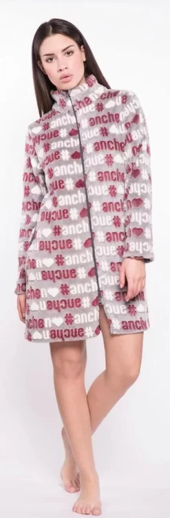 Vestaglia Donna Zip Coral Fleece Pigiamiamoci 1301